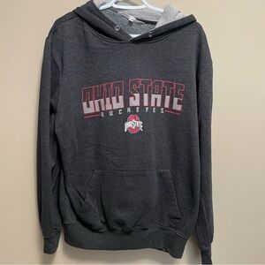 Ohio State Buckeyes Grey Hooded Sweatshirt Size Large